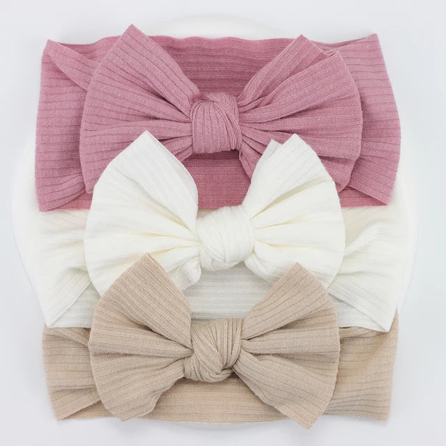 3Pcs/Lot Knit Baby Headband Bow Set