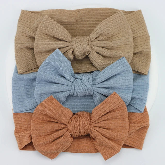 3Pcs/Lot Knit Baby Headband Bow Set