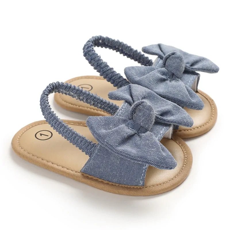 Baby Girls Bow Knot Sandals: Summer Soft Sole Princess Shoes