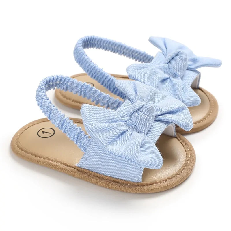 Baby Girls Bow Knot Sandals: Summer Soft Sole Princess Shoes