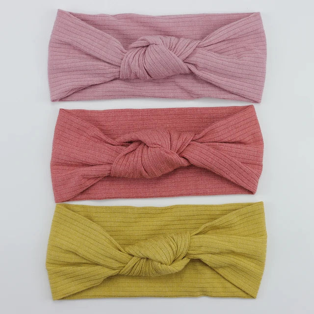 3Pcs/Lot Knit Baby Headband Bow Set