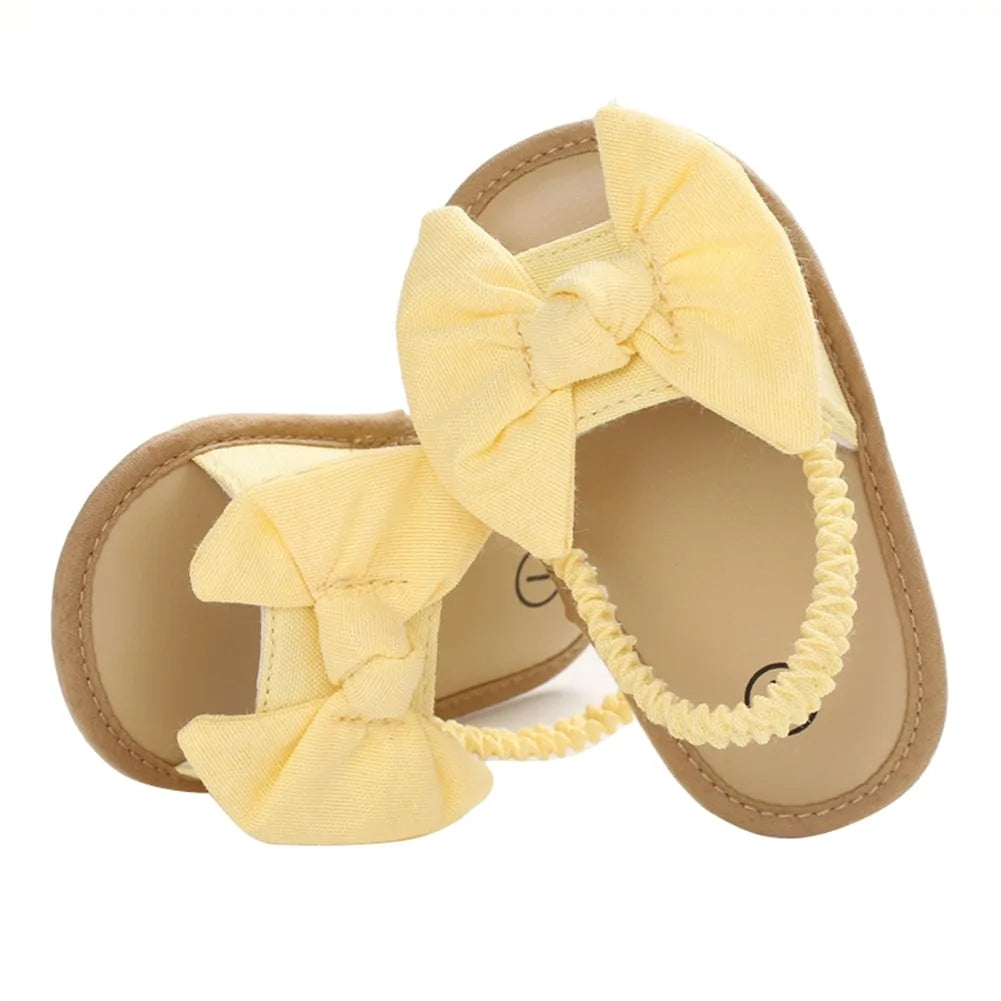 Baby Girls Bow Knot Sandals: Summer Soft Sole Princess Shoes