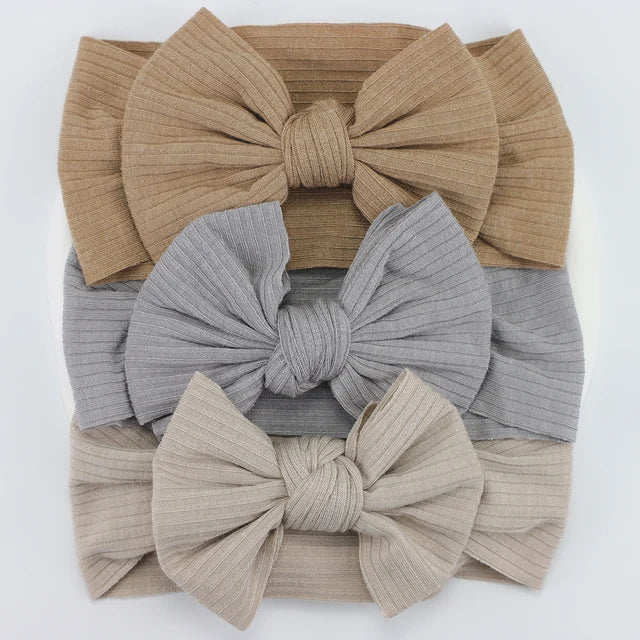 3Pcs/Lot Knit Baby Headband Bow Set