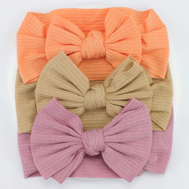 3Pcs/Lot Knit Baby Headband Bow Set