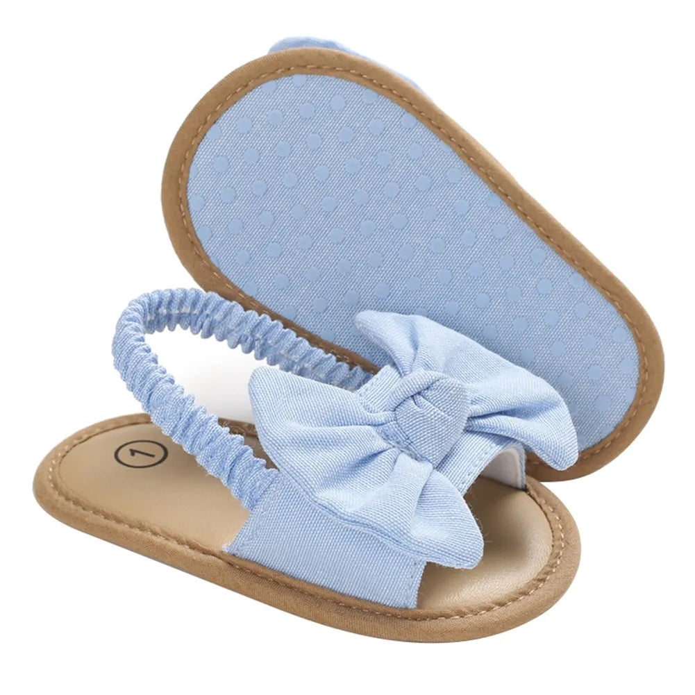 Baby Girls Bow Knot Sandals: Summer Soft Sole Princess Shoes