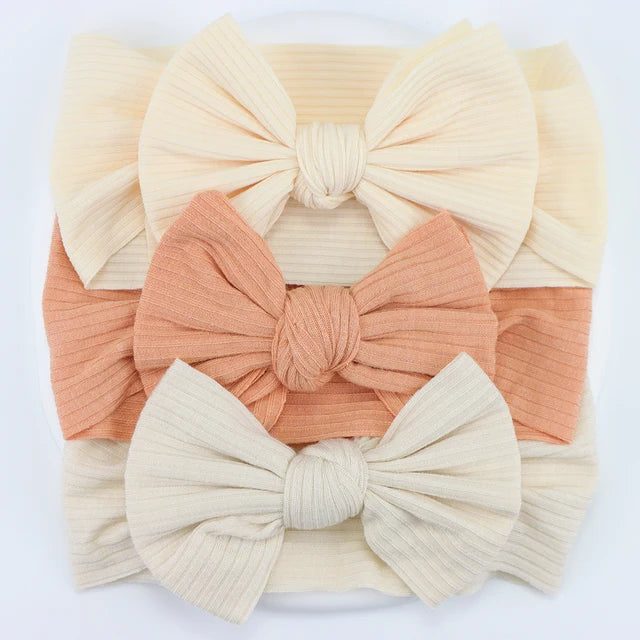 3Pcs/Lot Knit Baby Headband Bow Set